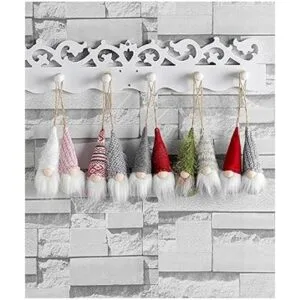 Juego de 10 gnomos colgantes para árbol de Navidad gnomos_6