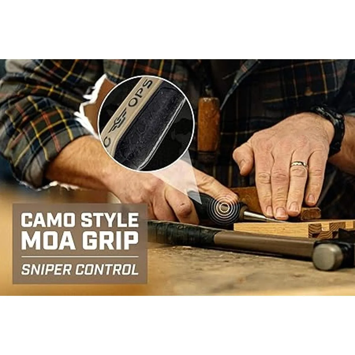 Spec Ops Tools Juego de cinceles de madera con cuchillas