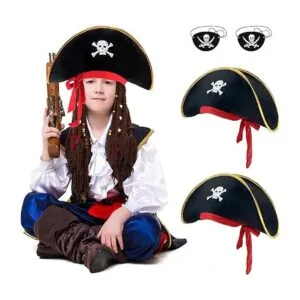 MG House Sombreros de pirata para fiesta de Halloween_6