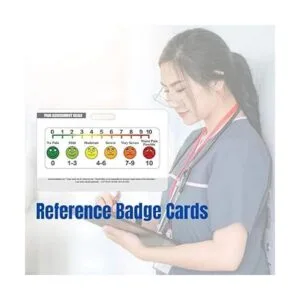 Juego de tarjetas de referencia horizontal de 7 insignias_3