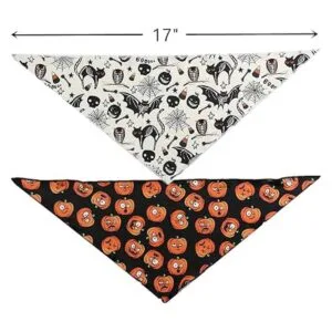 Paquete de 2 pañuelos de Halloween para perros_3