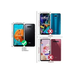 TJS Protector de pantalla compatible con LG K51LG Q51LG_2