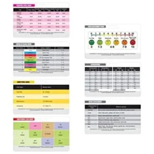 Juego de tarjetas de referencia horizontal de 7 insignias_1