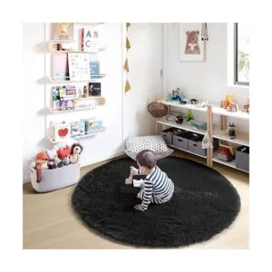 Alfombra suave y esponjosa para decoración de dormitorio