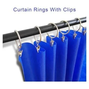 Datttcc Anillos metálicas para cortina con clips_5