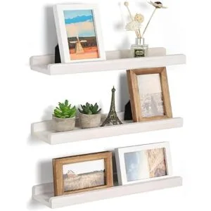 Emfogo Estantería flotante de madera rústica juego de 3_2