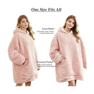 Felicigeely Sudadera de gran tamaño manta de forro polar_3