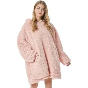 Felicigeely Sudadera de gran tamaño manta de forro polar_1