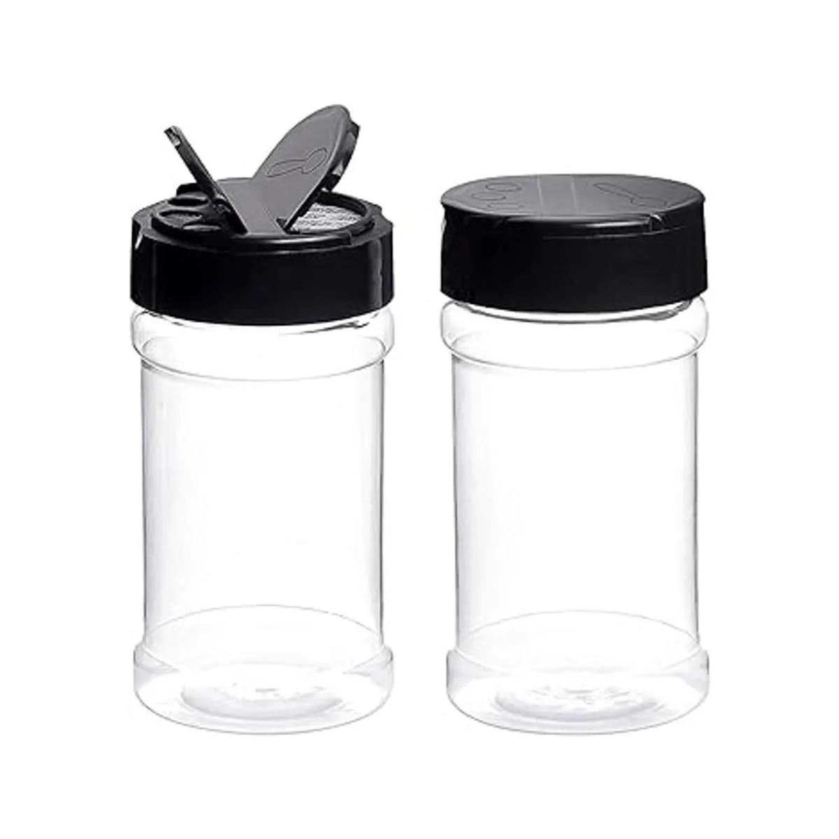 Dabacc Frascos de plástico transparente con tapas para