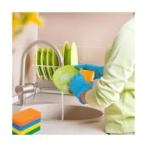 10 piezas de esponja de silicona para fregadero esponja