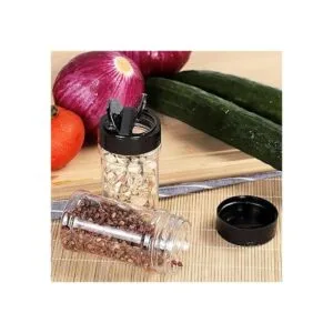 Dabacc Frascos de plástico transparente con tapas para