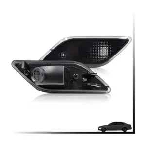 Lente ahumada parachoques delantero luces de marcador_4