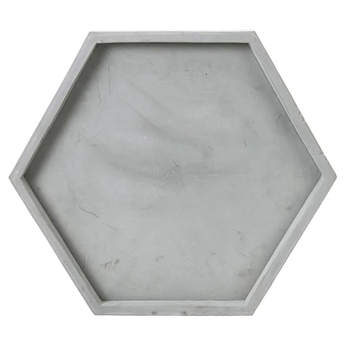 MyGift Bandeja decorativa hexagonal de hormigón gris