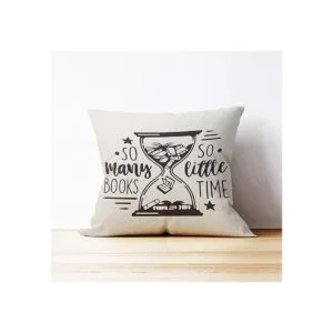 Funny Quotes So Many Books So Little Time Funda de cojín_3