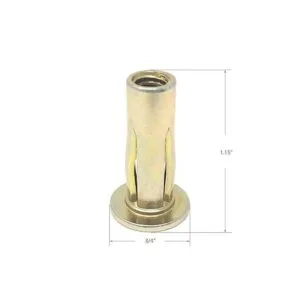 Metal Magery Mango de acero preperforado roscado tuerca_2