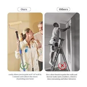 FLY HAWK Rodillo de pintura kit de cepillo de 4 pies kit_4