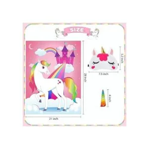 JOYIN 24 piezas Pin The Unicorn Horn and Make a Face_4