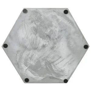 MyGift Bandeja decorativa hexagonal de hormigón gris