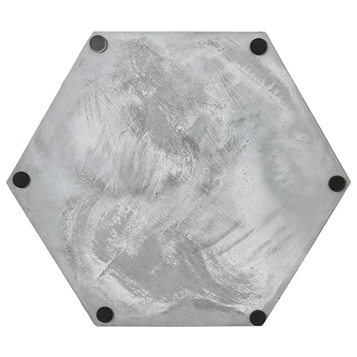 MyGift Bandeja decorativa hexagonal de hormigón gris