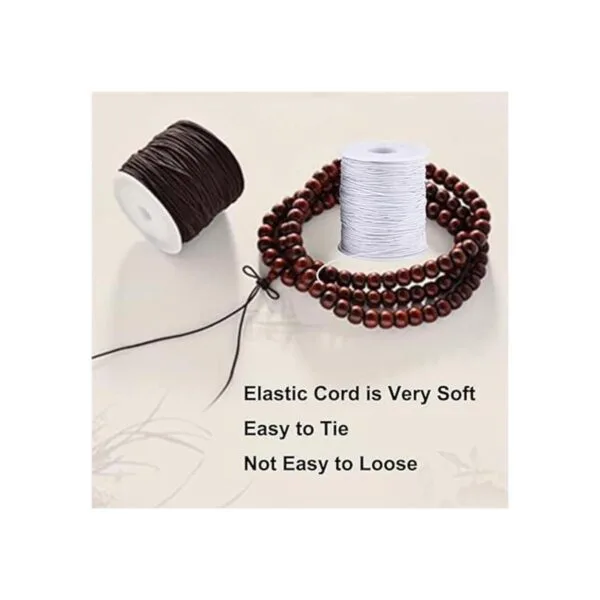 Stretchy String for Bracelets 4 Rolls 1 mm Sturdy Elastic