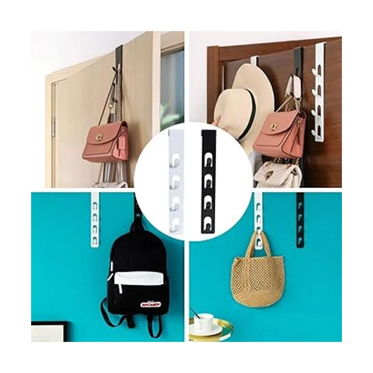 Colgador de metal para sombreros de 4 capas gancho