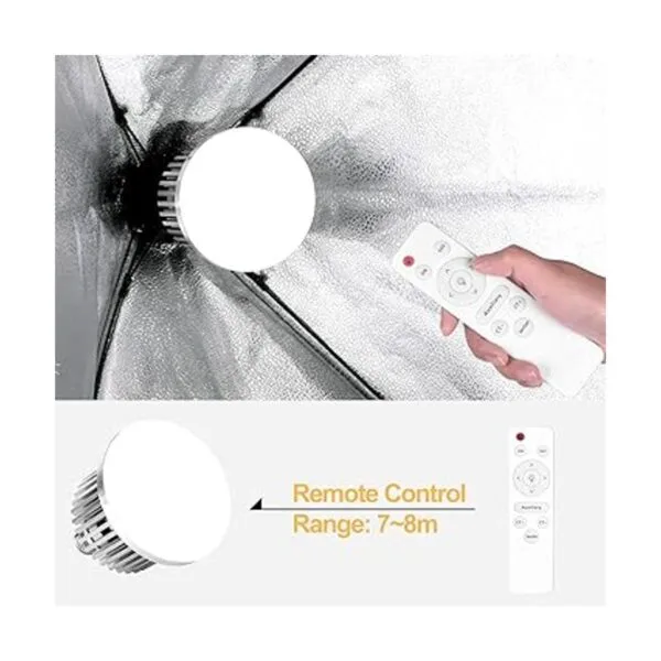 Bombilla LED de control remoto de fotografía profesional_2