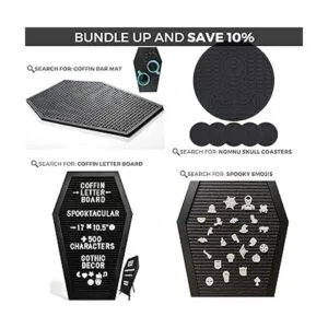 Nomnu Tablero de letras con forma de ataúd y fieltro_6