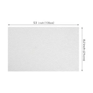 Picheng Hojas de cuero sintético blanco de color liso de