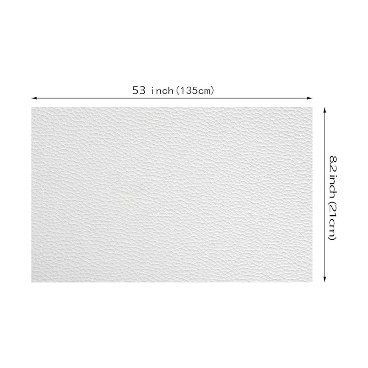 Picheng Hojas de cuero sintético blanco de color liso de