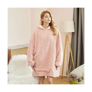 Felicigeely Sudadera de gran tamaño manta de forro polar_6