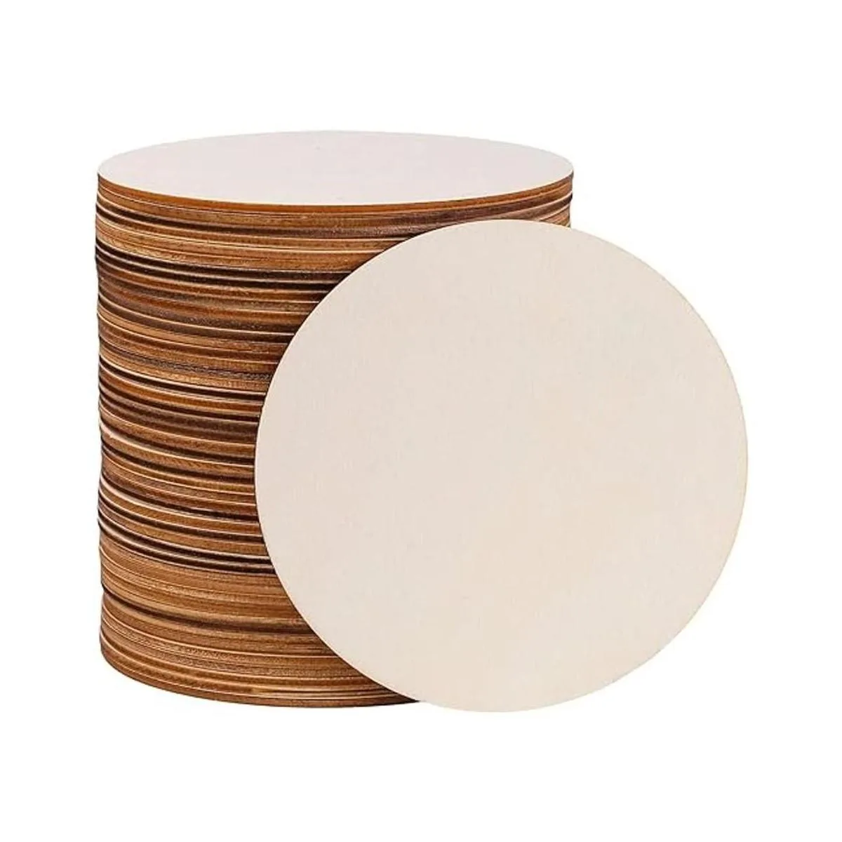 Motarto 50 discos redondos de madera de 5.0 in para