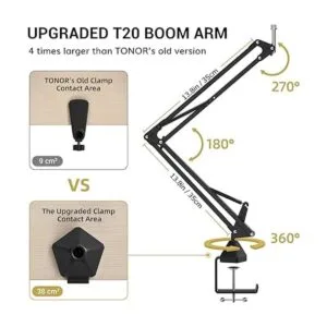 TONOR Micrófono de condensador XLR kit de micrófono de_5