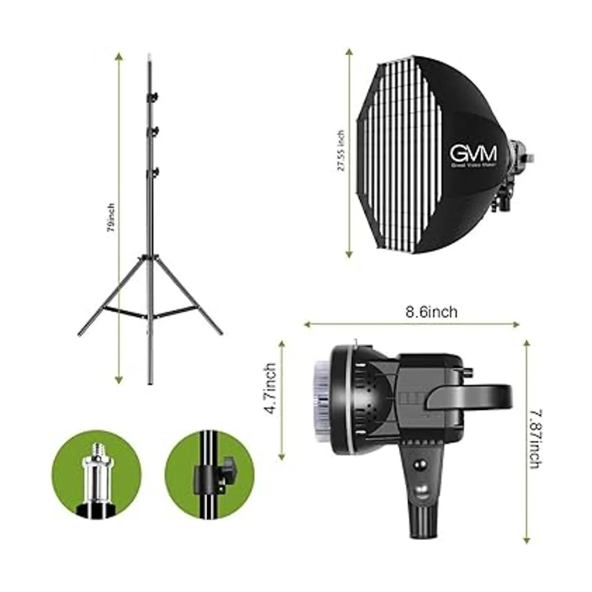 GVM Great Video Maker Kit de iluminación LED de estudio_6