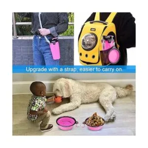 Botella de agua de viaje para perros cuencos plegables 2_2