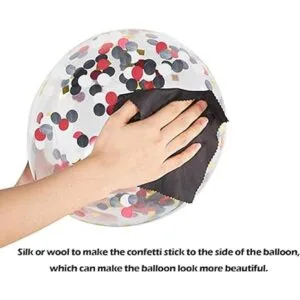 Juego de 62 globos de 12 pulgadas con confeti de color_5