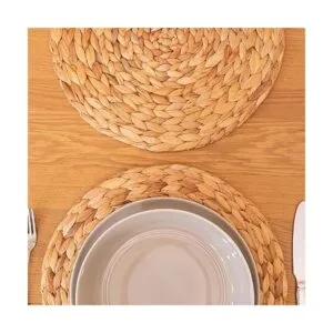 Paquete de 6 manteles individuales redondos tejidos_4