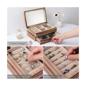 Joyero organizador para mujer caja grande de