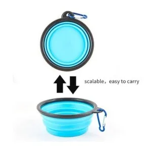 Cuencos plegables para perros gatos de viaje portátil