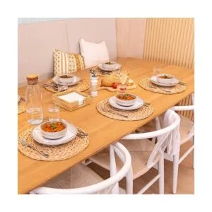 Paquete de 6 manteles individuales redondos tejidos_2