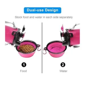 Botella de agua de viaje para perros cuencos plegables 2_3