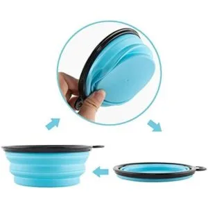 Cuencos plegables para perros gatos de viaje portátil