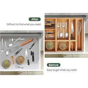 Kootek Organizador de cajones de cocina para utensilios 6_4