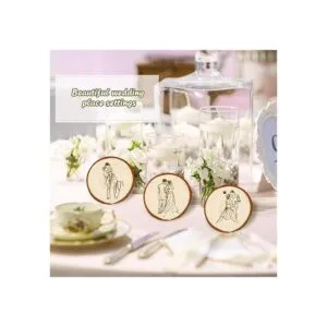 5ARTH Rebanadas de madera natural 30 piezas de 3.1 a 3.5_5