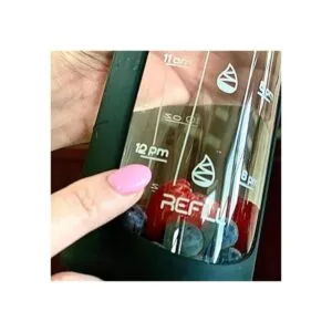 Botella de vidrio para agua con marcador de tiempo para_5