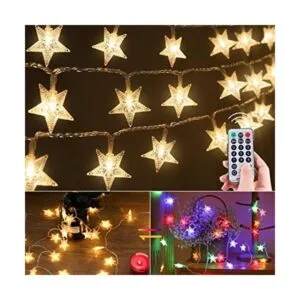 Cadena de luces de estrella que cambian de color enchufe_1