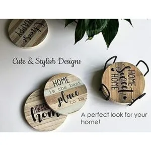 PANCHH Posavasos rústicos de piedra y corcho para