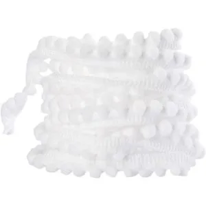 Flecos de bola con borde de pompones cinta para coser_1
