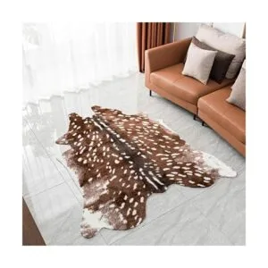 Alfombra de cuero de vacuno sintético alfombra de_2