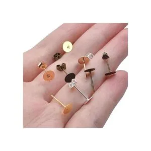 Pendientes hipoalergénicos 400 piezas de acero inoxidable_6