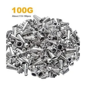 100 Gram About 130190pcs Antique Silver Cone Bead Caps_2